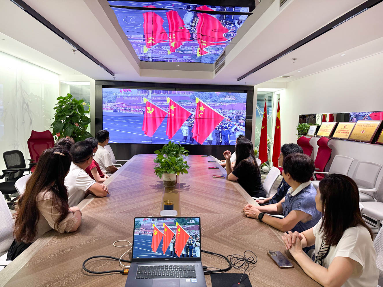 开云在线（中国）官网装饰党支部组织党员观看九三阅兵仪式